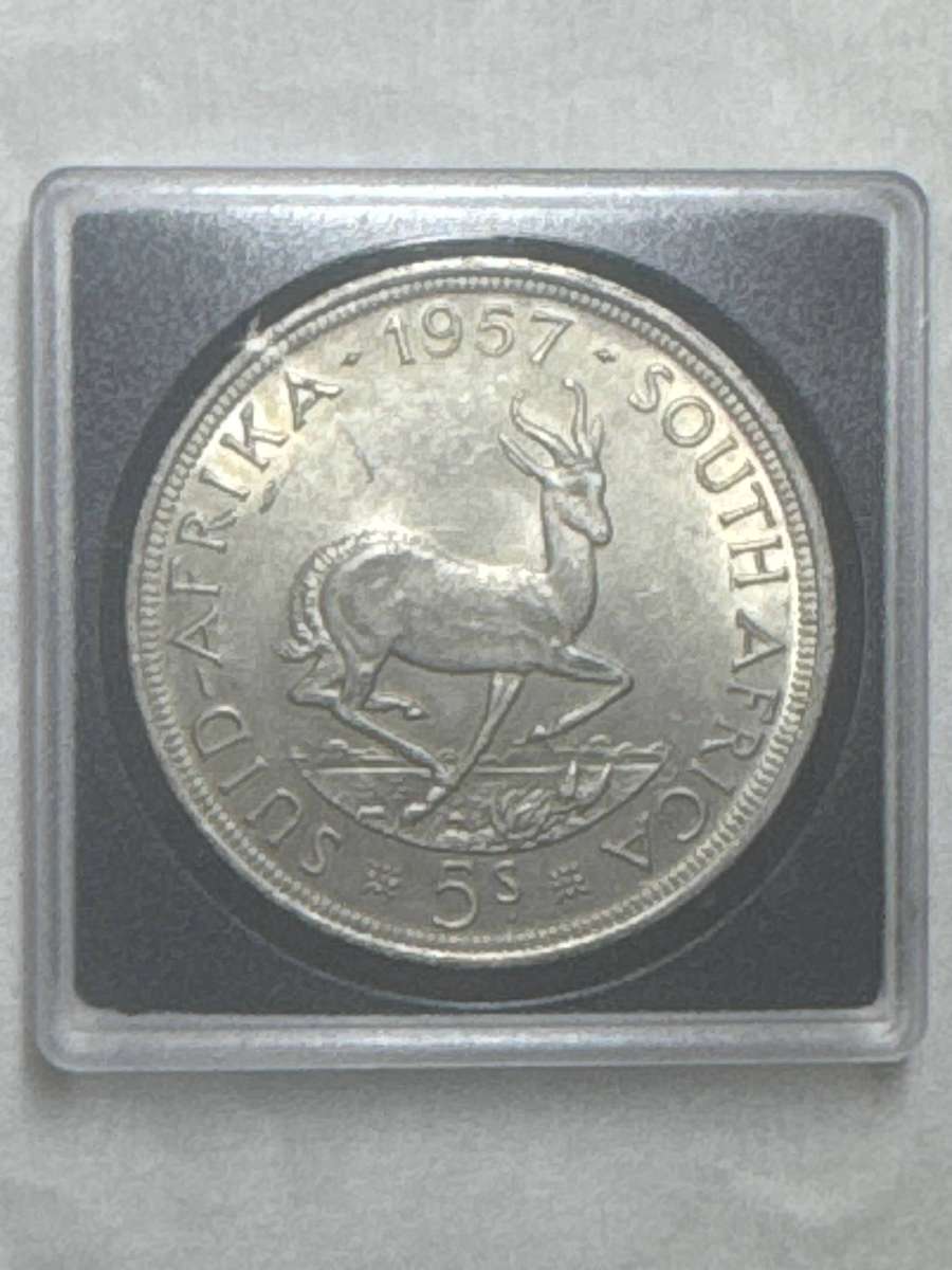 1957 South African 5 Shillings.