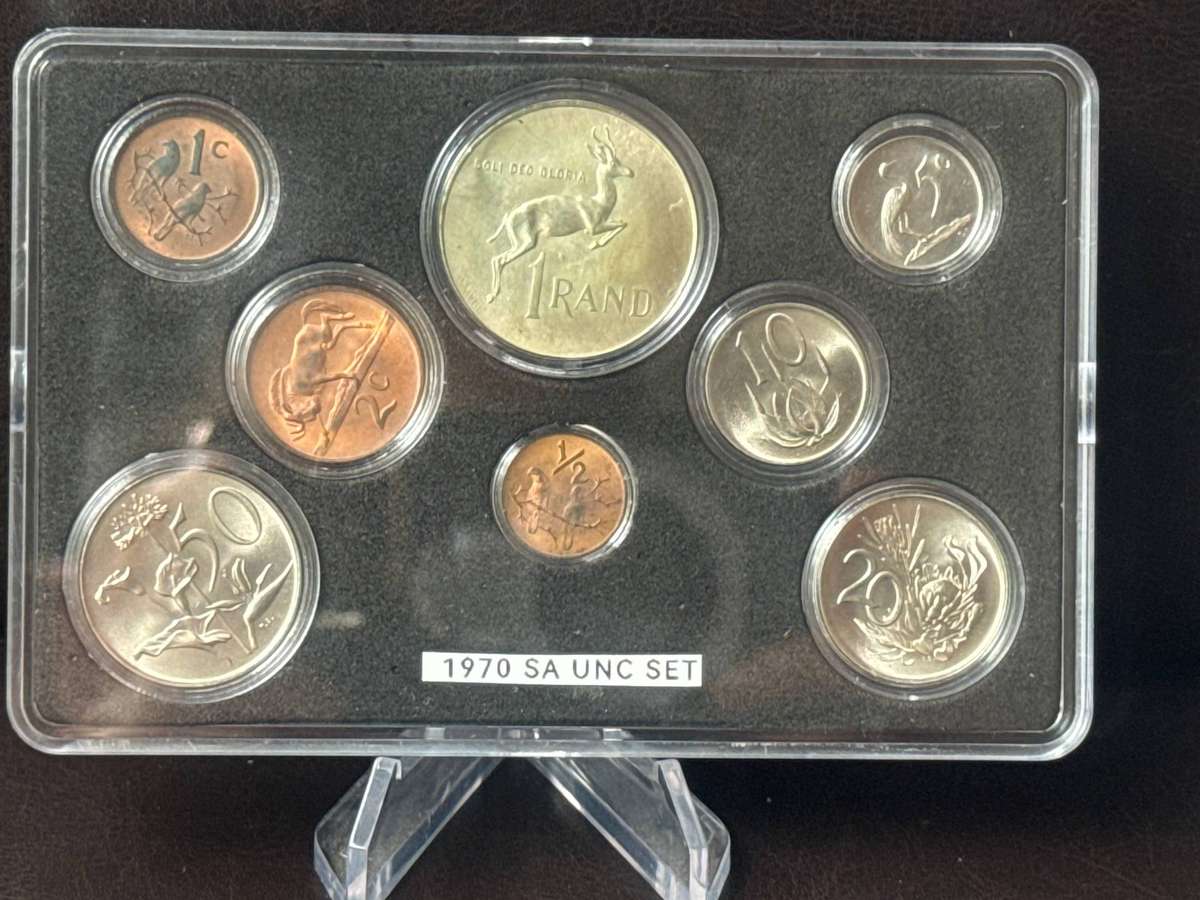 1970 South Africa UNC SET. R1 Silver.
