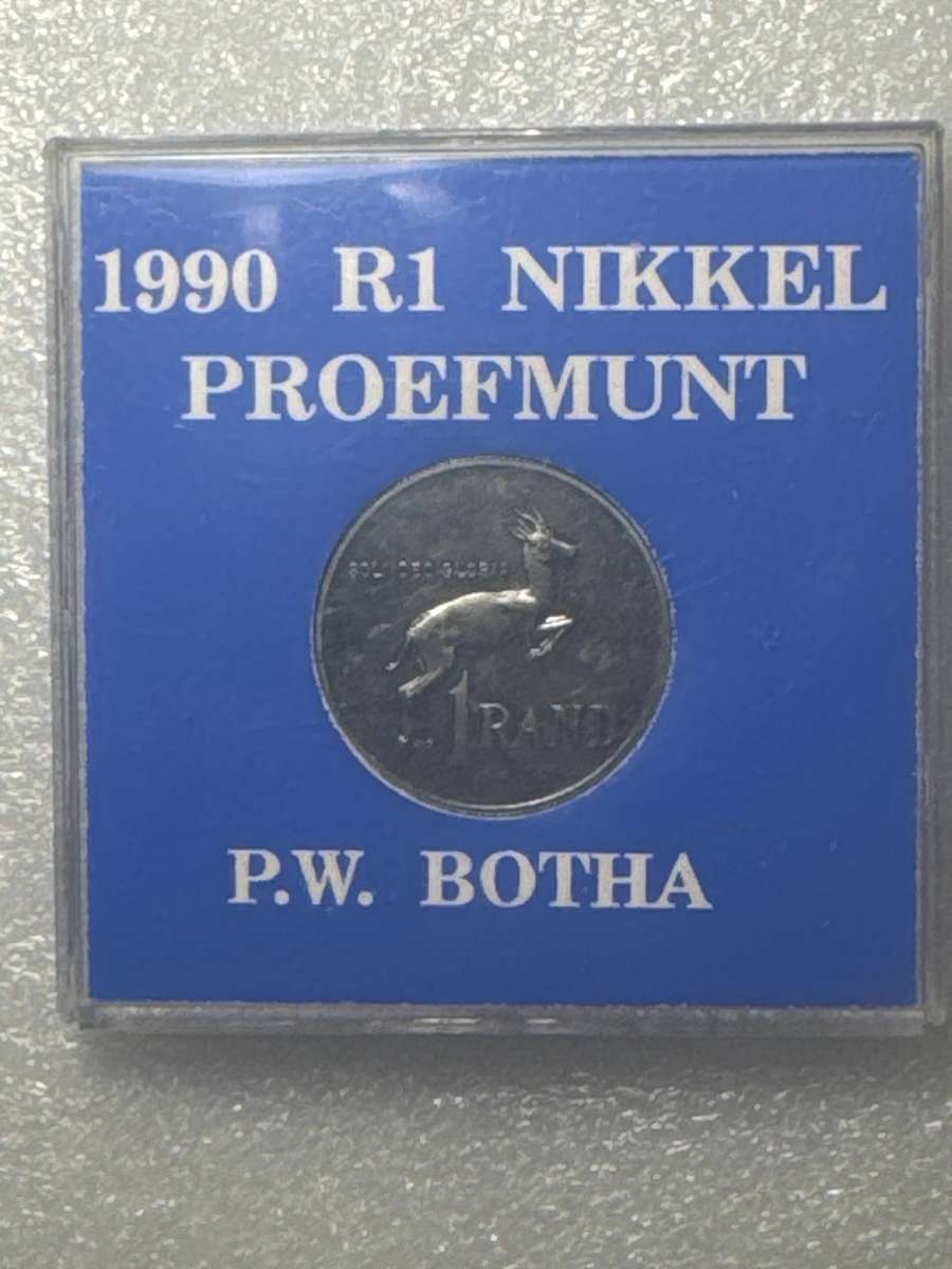 South Africa 1990 R1 Nickel Proof.