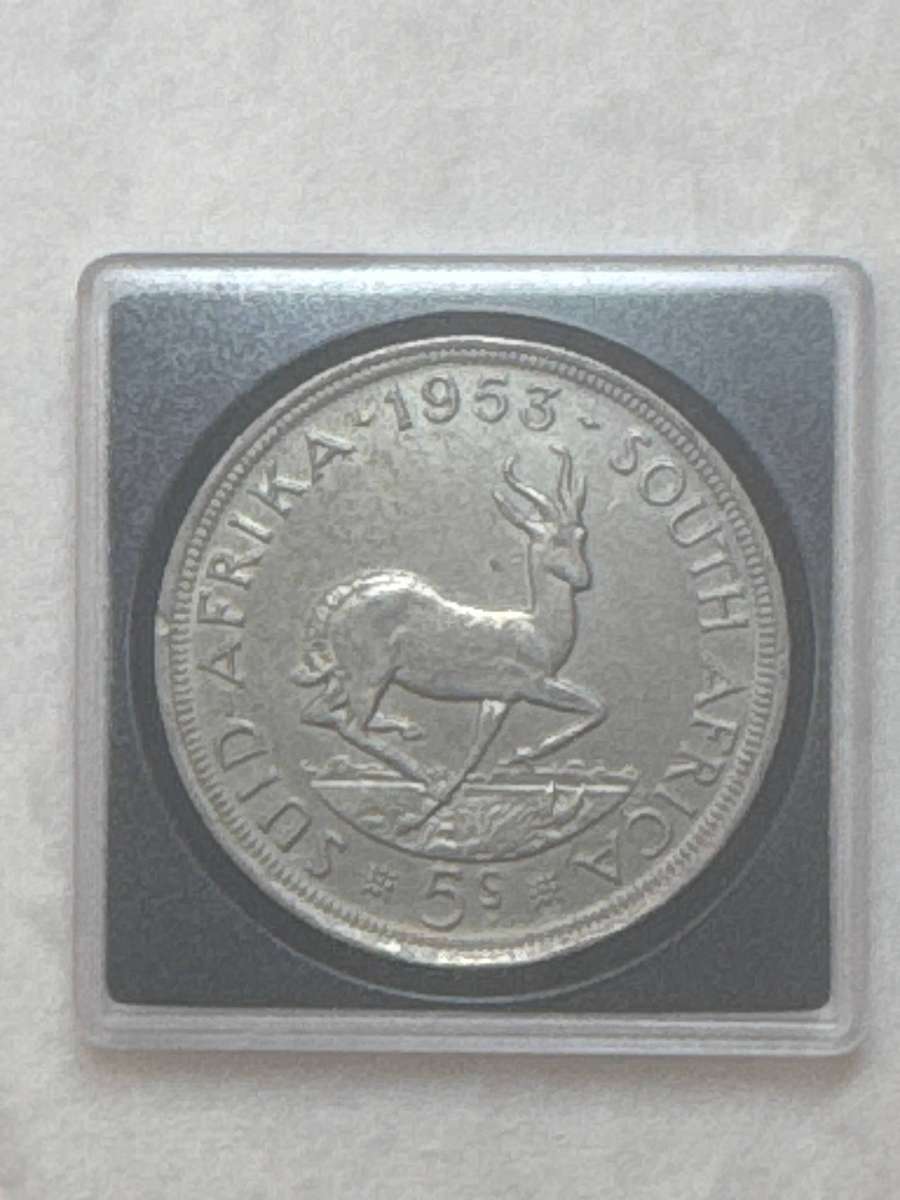 South African 1953 5 Shillings.