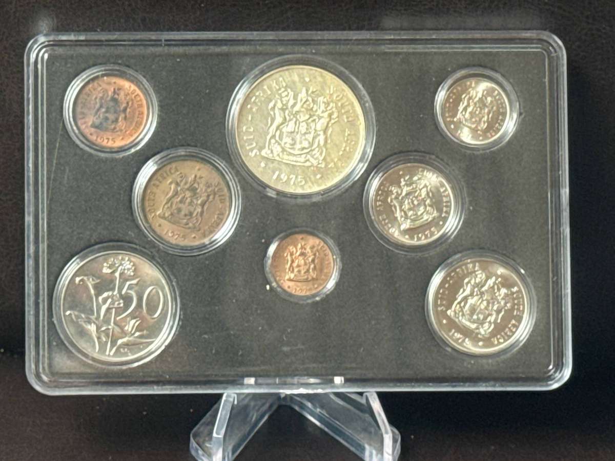 1975 South Africa UNC SET. R1 Silver.