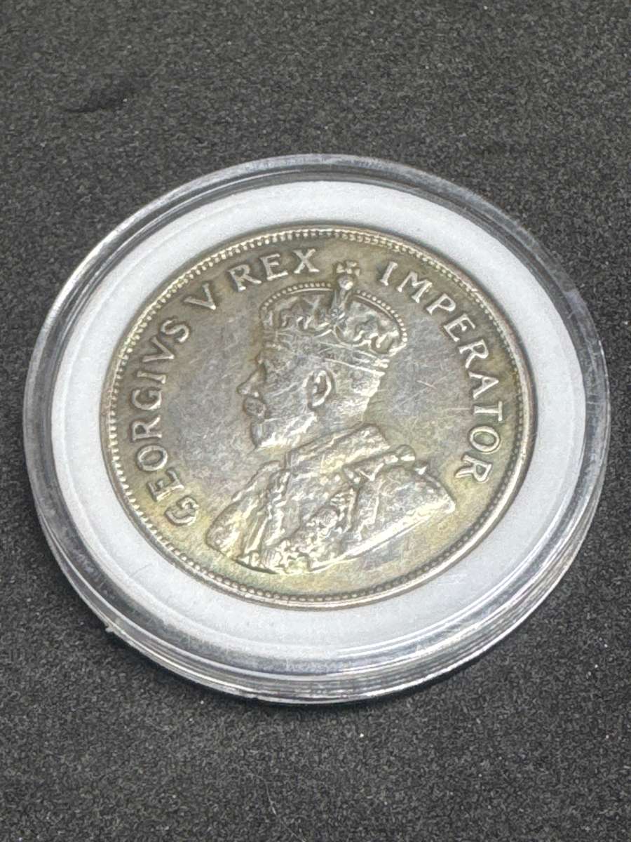 1931 South African Union Halfcrown, Silver Plated Brass Replica