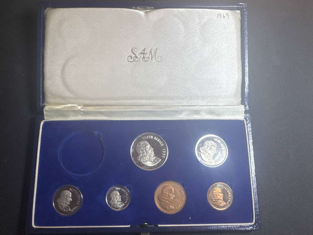 1969 South African 50c to 1c Proof Set.