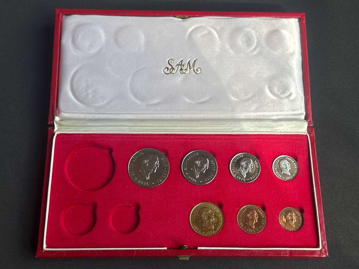 1976 South African 50c to 1/2c Proof Set.