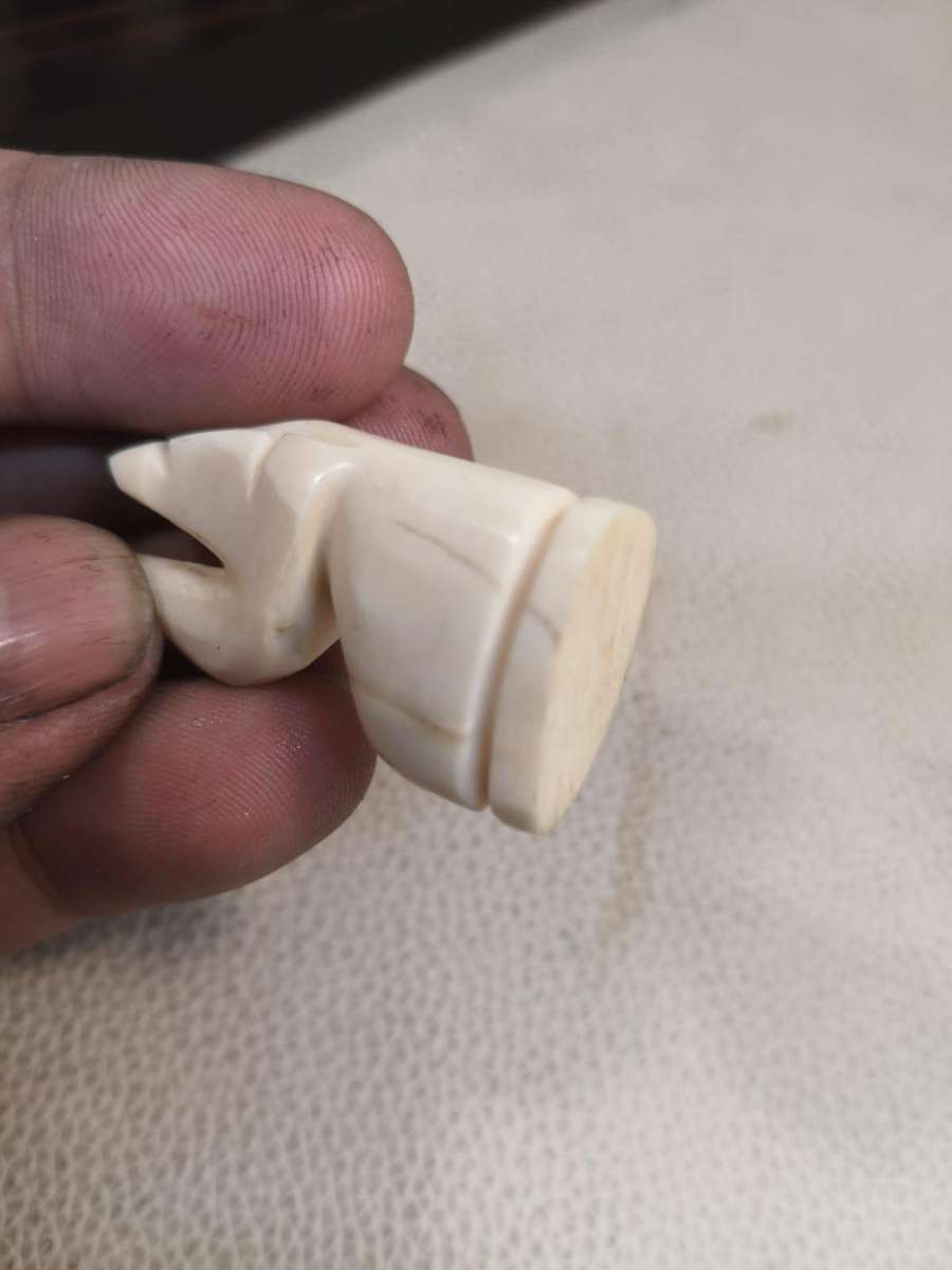 Magnificent Handcrafted African Bone and Ebony Chess Set 30mm x 30mm