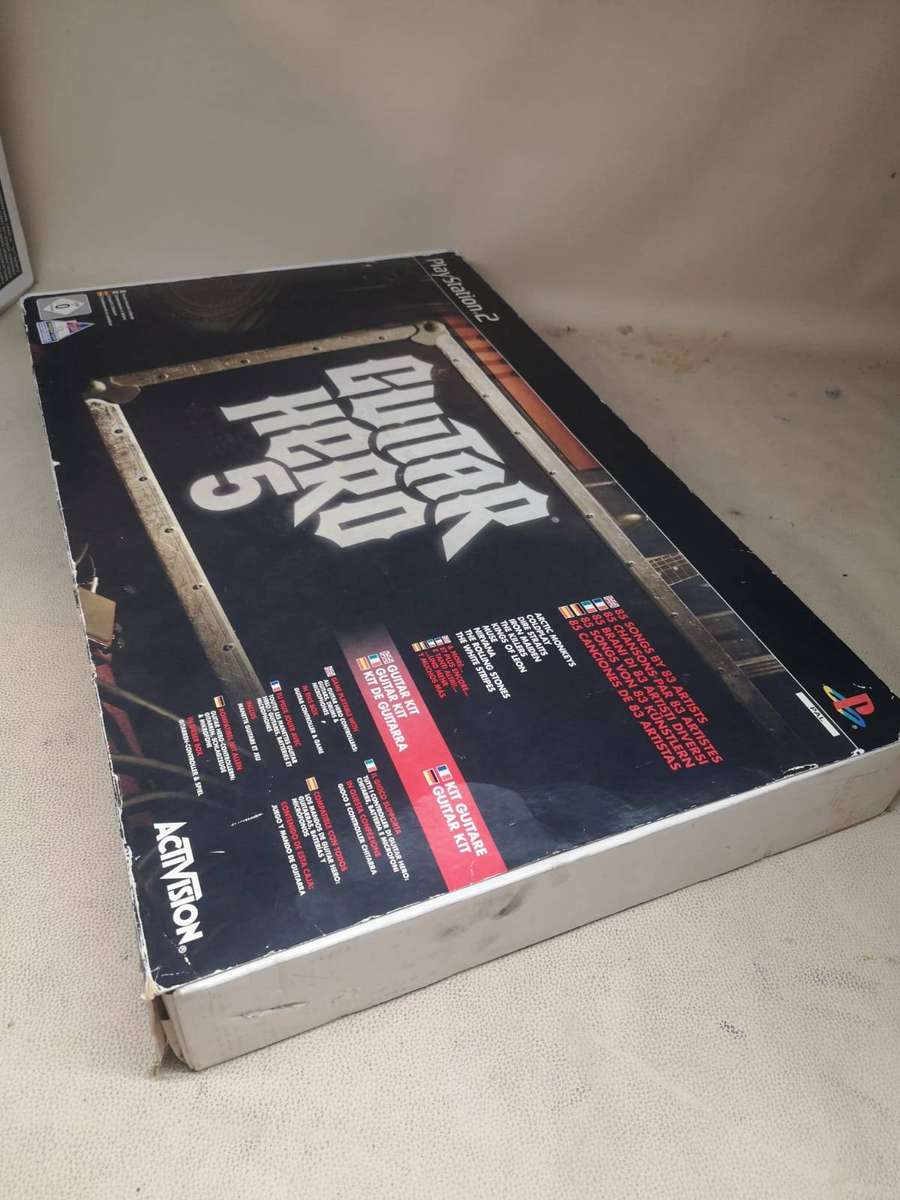 Sony PS2 Guitar Hero 5 GUITAR + GAME (COMPLETE BOX SET) Like New