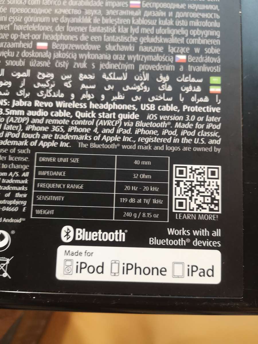 NFC Jabra REVO Wireless Bluetooth Stereo Headphones - Brand New Sealed in Box