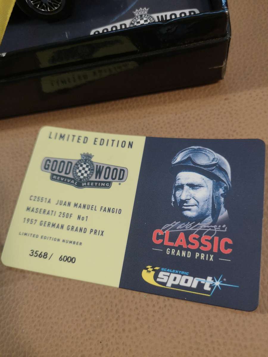 Scalextric Limited Edition 1/32 Juan Manuel Fangio Sport Classic Grand Prix Goodwood Revival Meeting