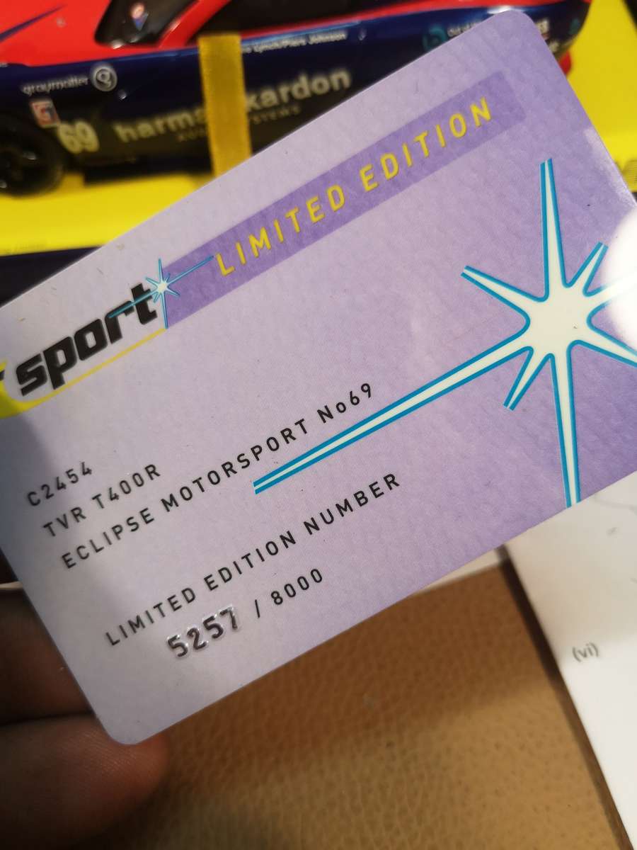 Scalextric 1/32 Sport Limited EditionC2454AT TVR T400R Eclipse Motorsport No. 69 British GT 2003