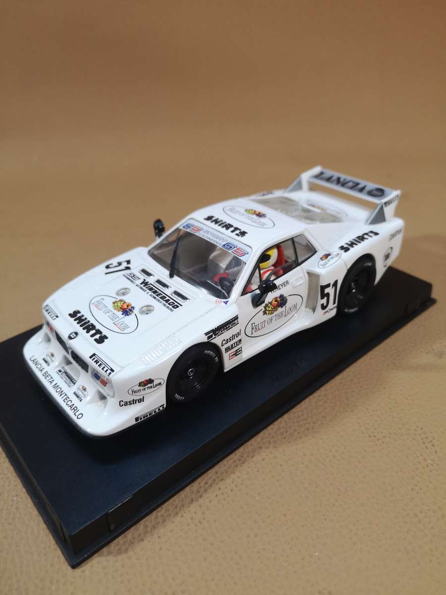 FLY GB TRACK LANCIA BETA MONTECARLO ZOLDER DRM 1980 1/32 SLOT CAR FRUIT OF LOOM