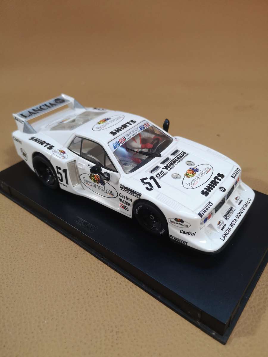 FLY GB TRACK LANCIA BETA MONTECARLO ZOLDER DRM 1980 1/32 SLOT CAR FRUIT OF LOOM