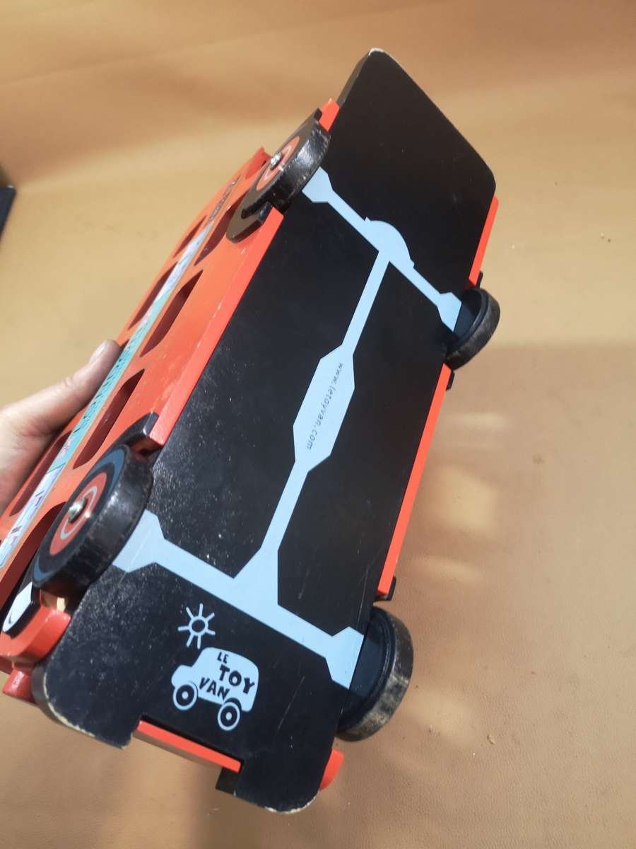 Large Papo Le Toy Van Budkins Wooden Red Double Decker London Bus - 360mm