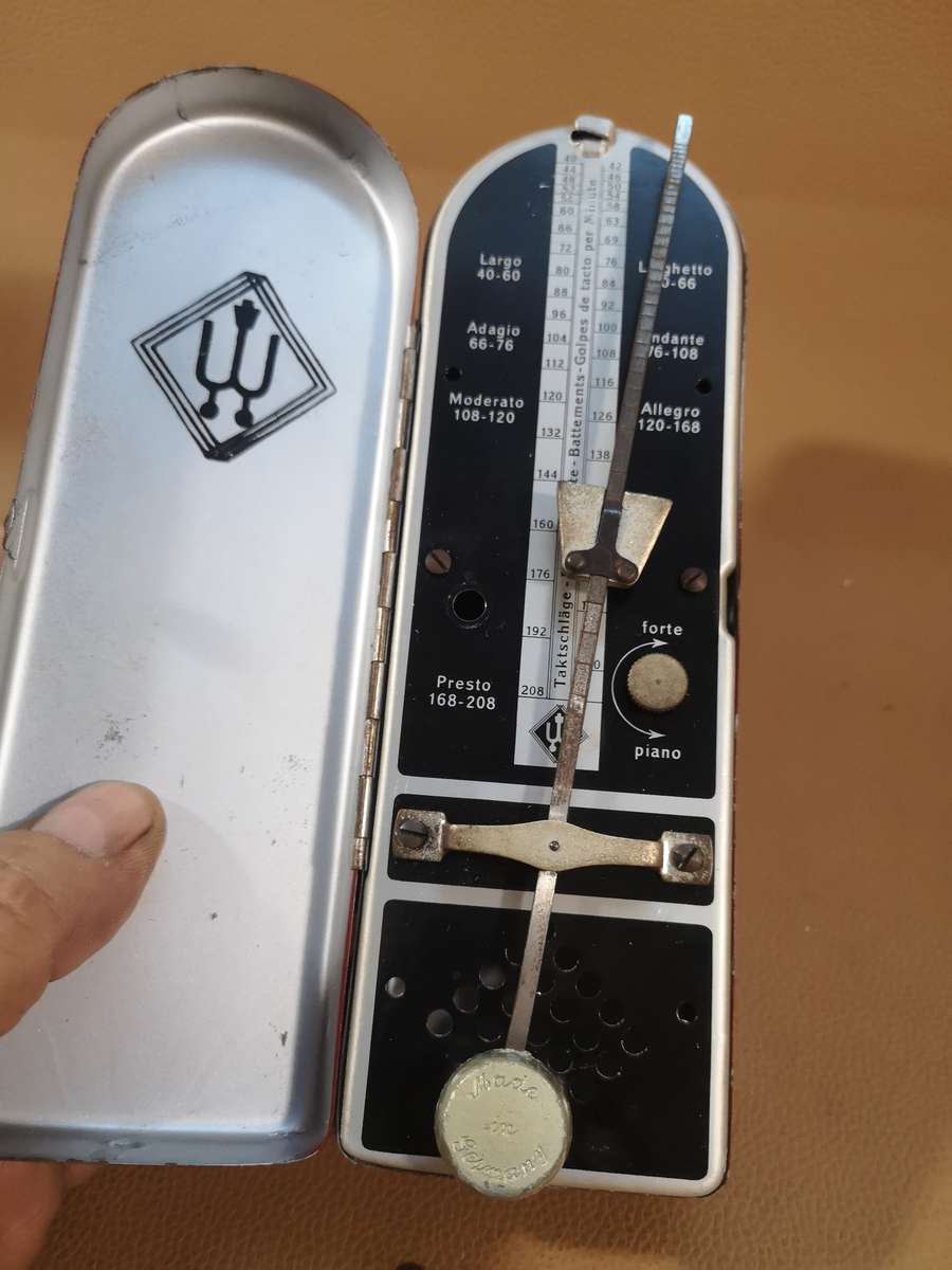 RARE Collectable Metal early Vintage German Wittner Piccolo Taktell Metronome 1910- 1920 Working