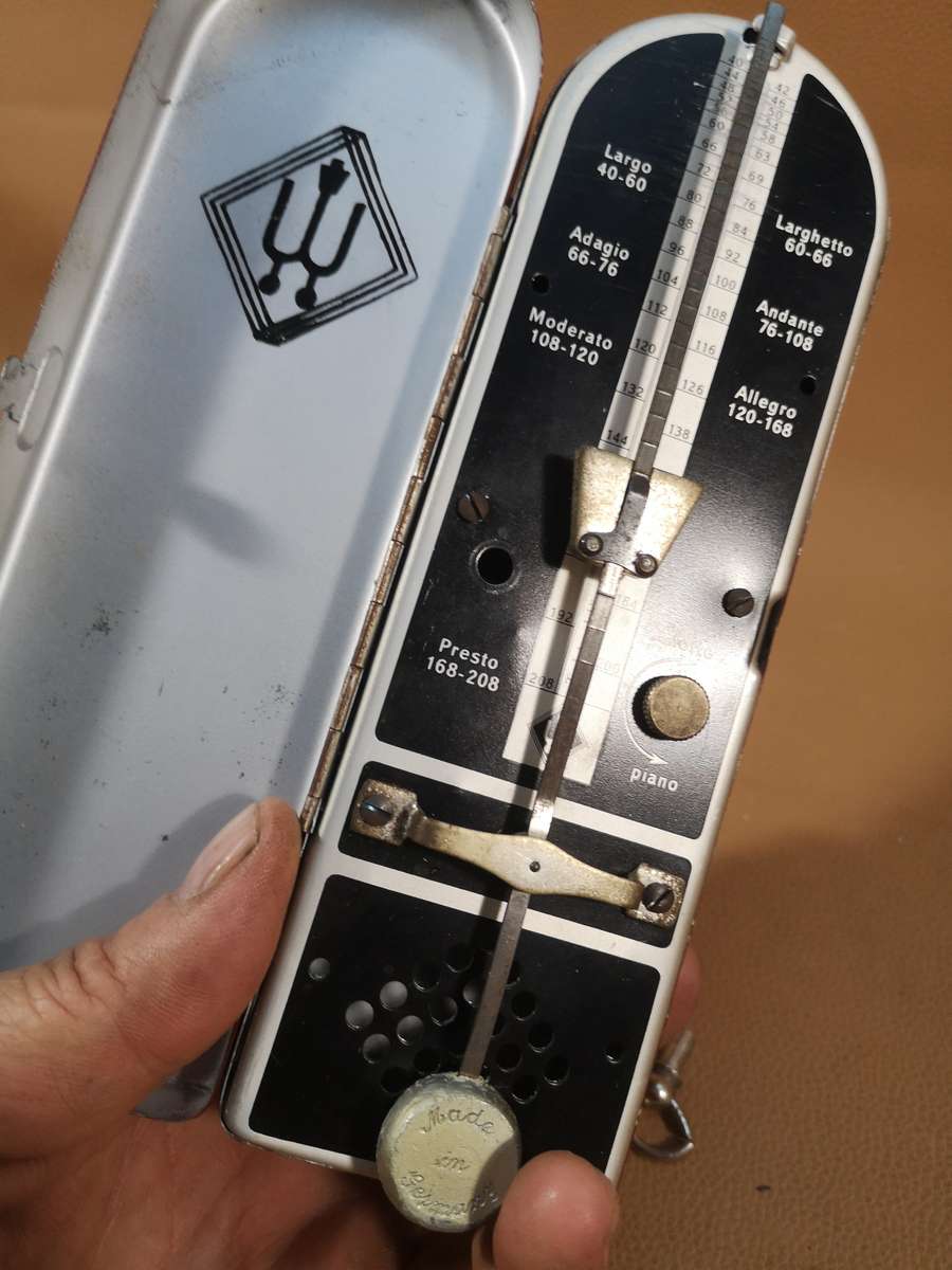 RARE Collectable Metal early Vintage German Wittner Piccolo Taktell Metronome 1910- 1920 Working