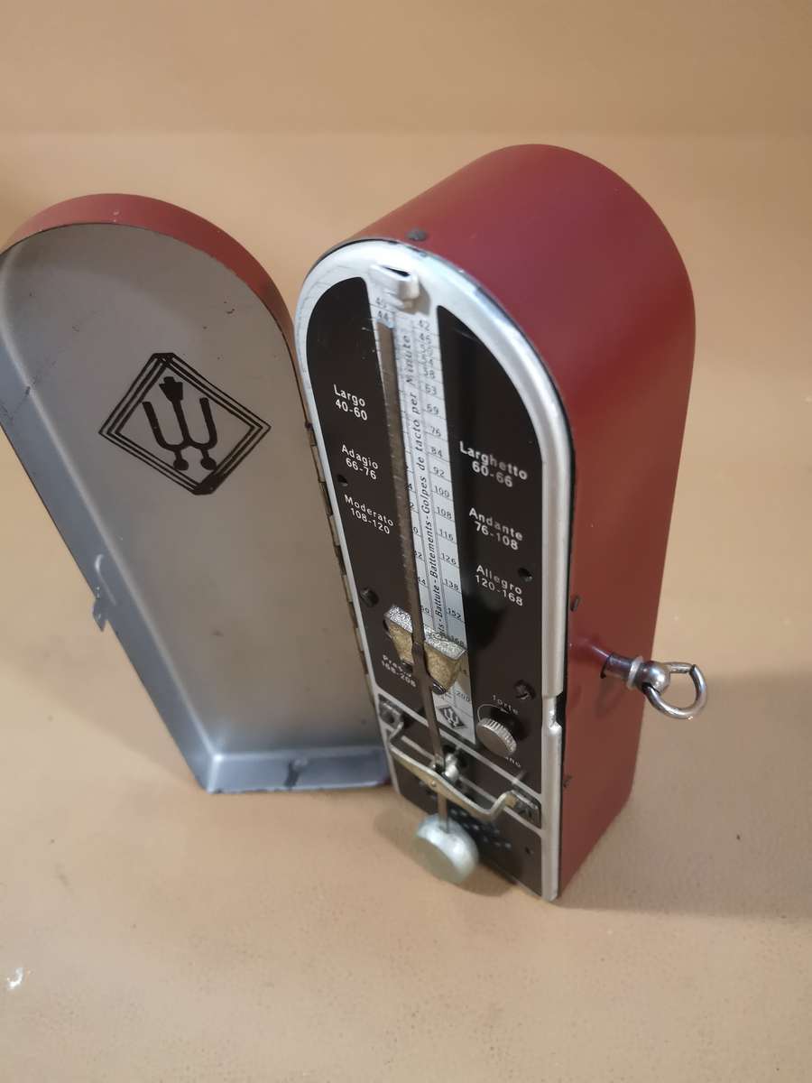 RARE Collectable Metal early Vintage German Wittner Piccolo Taktell Metronome 1910- 1920 Working