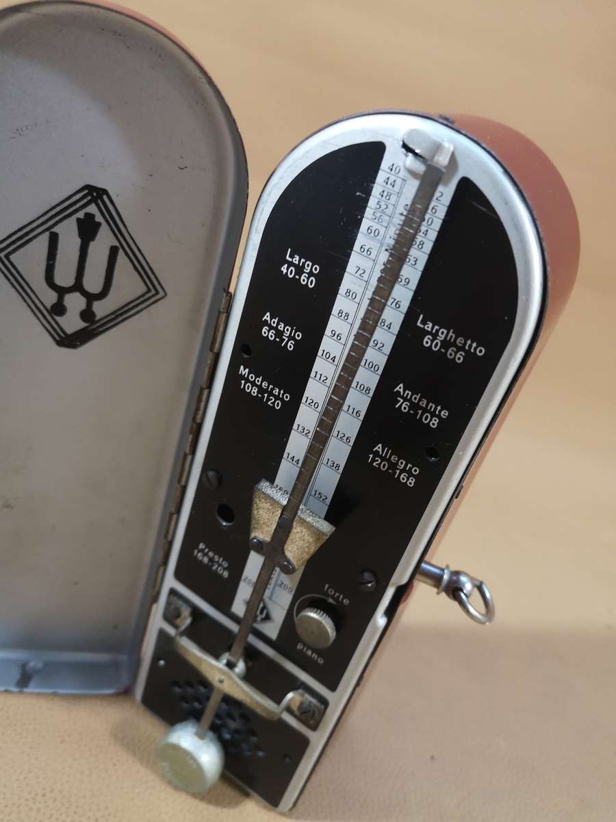 RARE Collectable Metal early Vintage German Wittner Piccolo Taktell Metronome 1910- 1920 Working