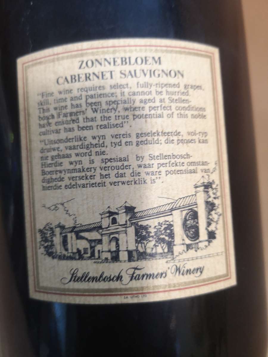1983 Zonnebloem Cabernet Sauvignon 1,5 LIter Limited Vintage Edition