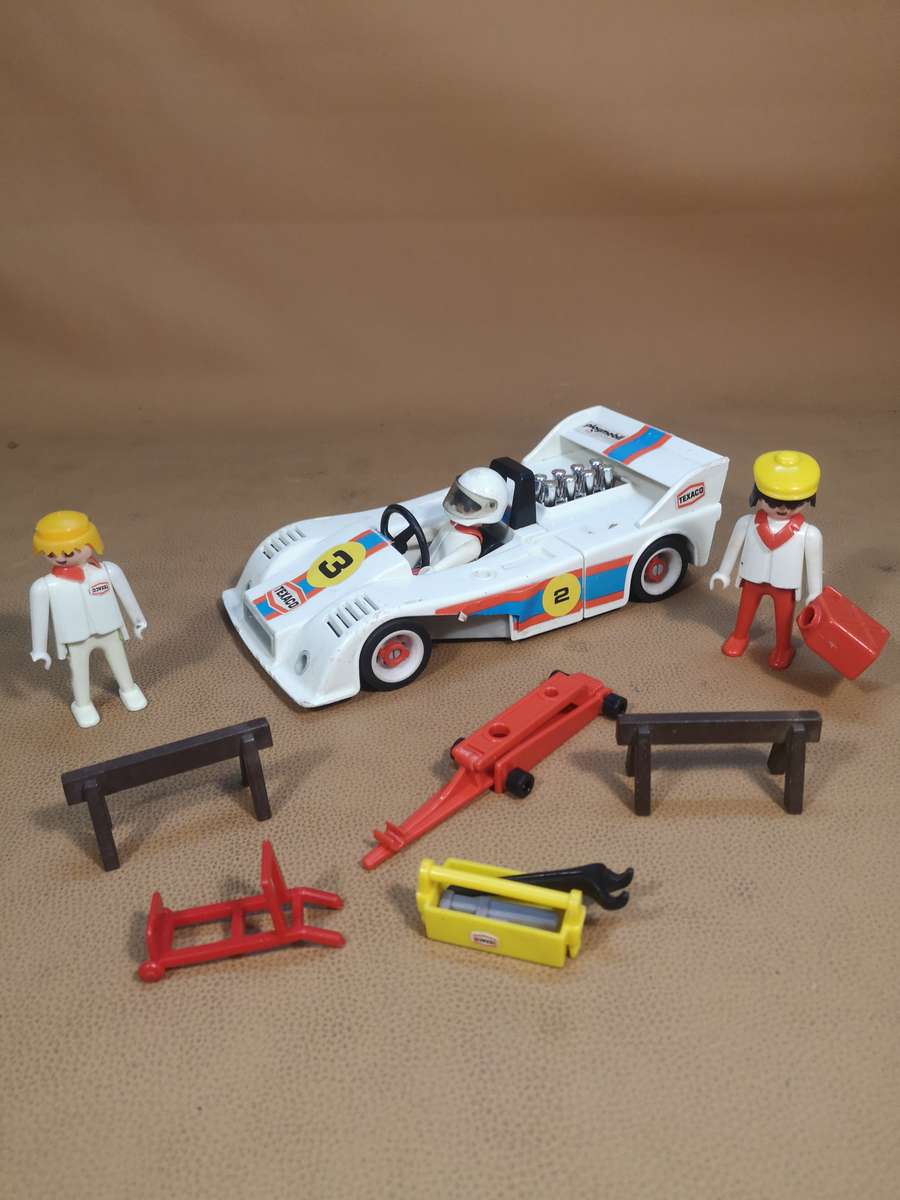Vintage 3528 Playmobil System Formula 1 Race Car 3 Set