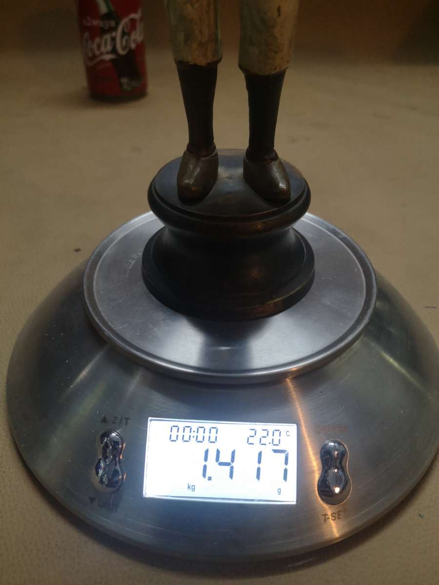 Rare!! Vintage Hand Painted Bronze Nubian Women Candle Holders Matching set - 275mm