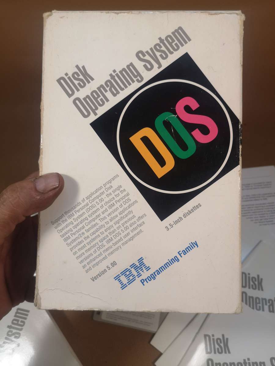Vintage 1992 DOS 5.0 Disk Operating System Complete in Box IBM 3.5 Inch Diskettes (Still In Plastic)
