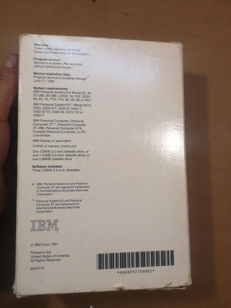 Vintage 1992 DOS 5.0 Disk Operating System Complete in Box IBM 3.5 Inch Diskettes (Still In Plastic)