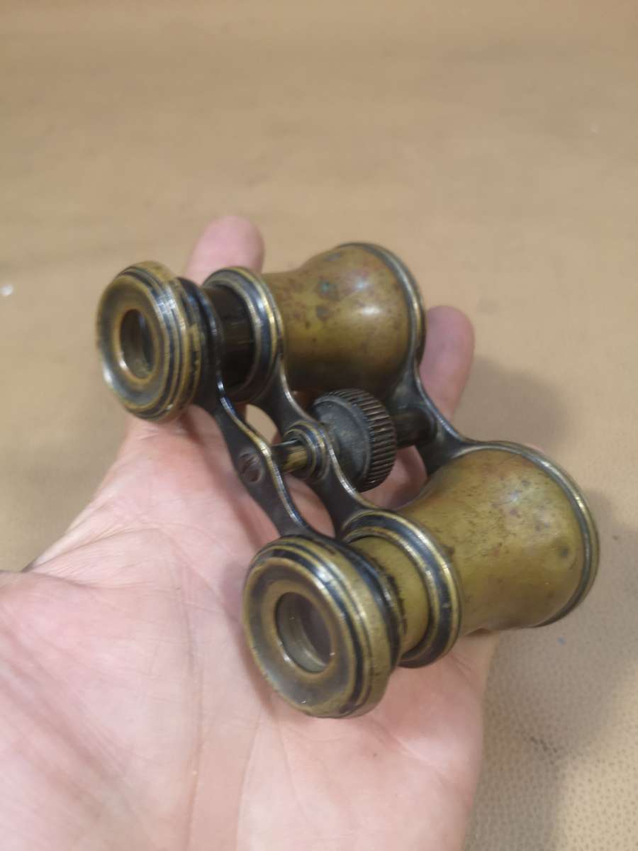 RARE Antique Bronze Binoculars for opera and theater