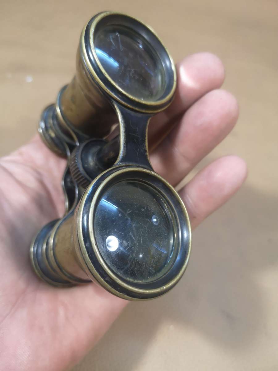 RARE Antique Bronze Binoculars for opera and theater