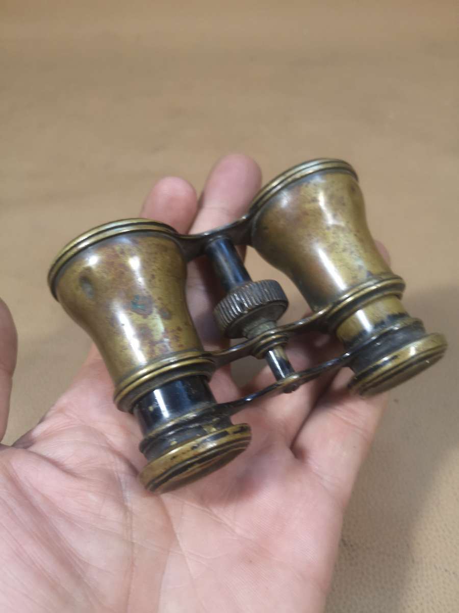 RARE Antique Bronze Binoculars for opera and theater
