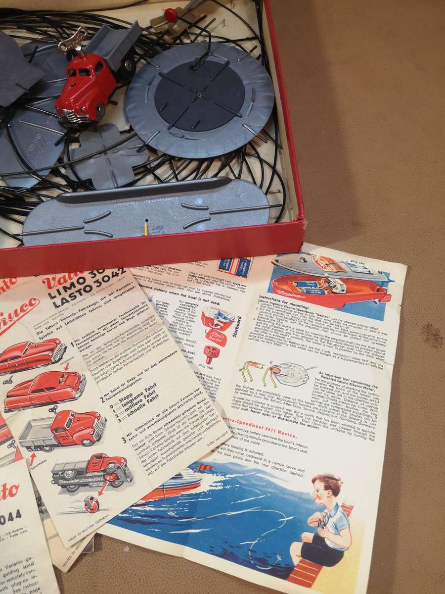 Schuco Varianto Track + 3042 Tin Truck in Box - 1950's Germany