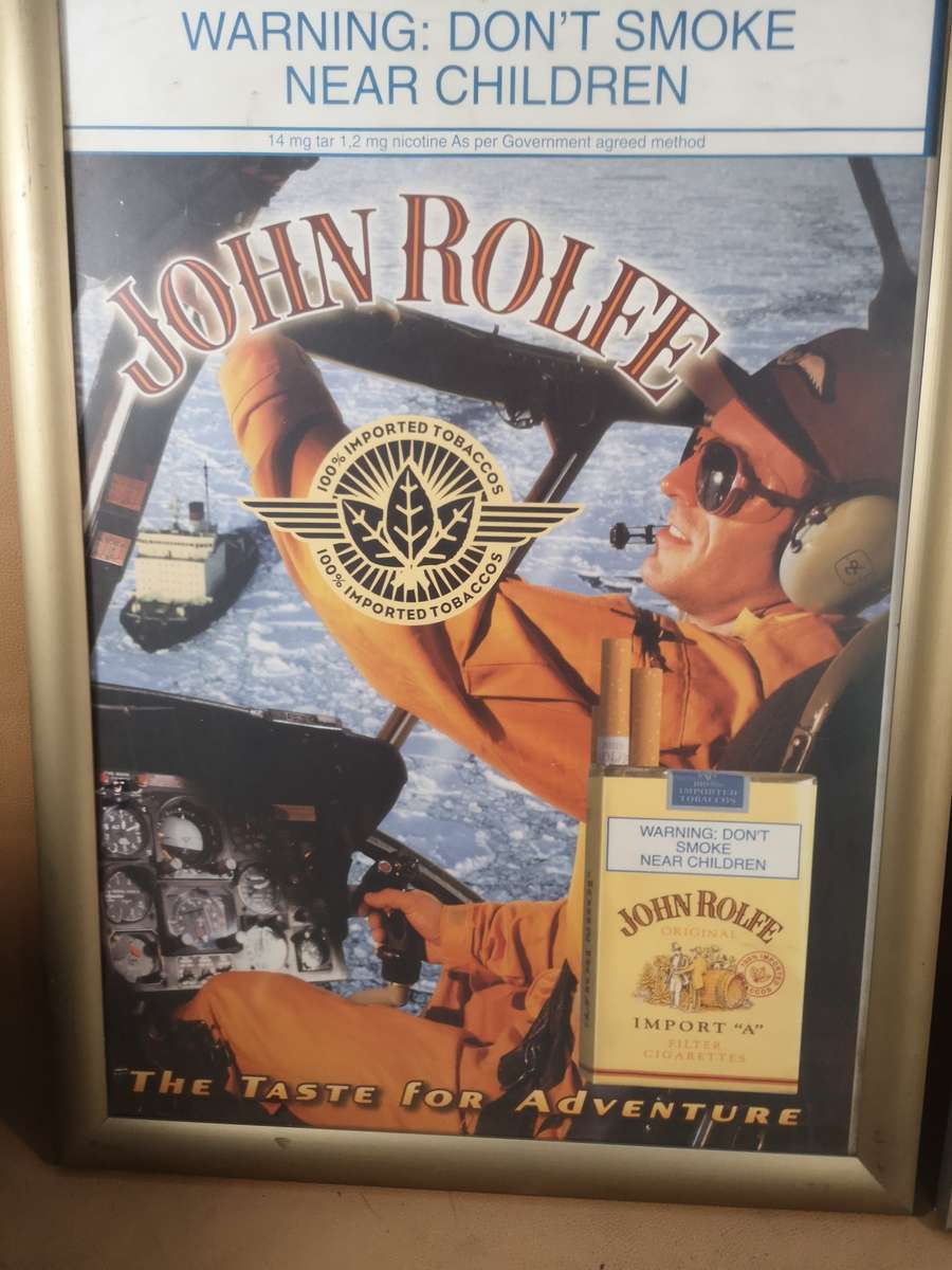 Vintage Framed Collection of John Rolfe Cigarette Advertising Posters