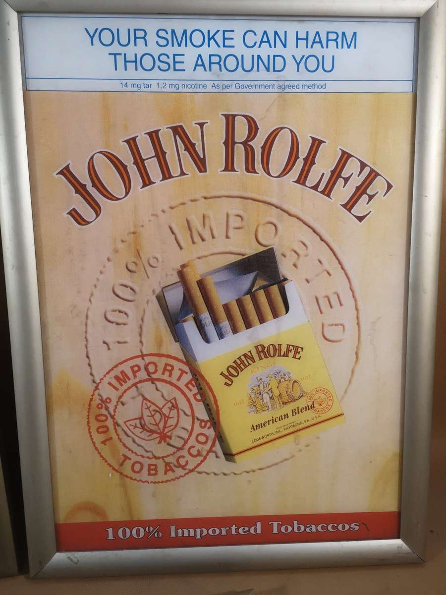 Vintage Framed Collection of John Rolfe Cigarette Advertising Posters