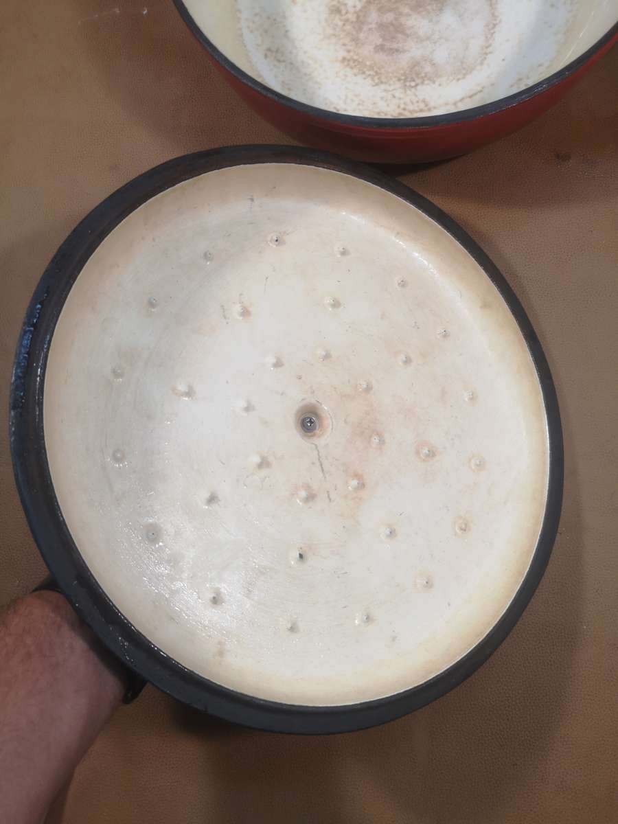 Very Large Round Cast Iron Enamel Casserole, 4L