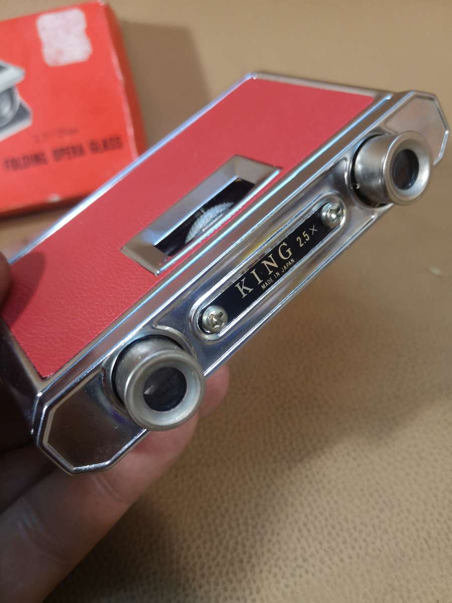 A Pair of Vintage Japanese Folding Opera Glasses with Original Box