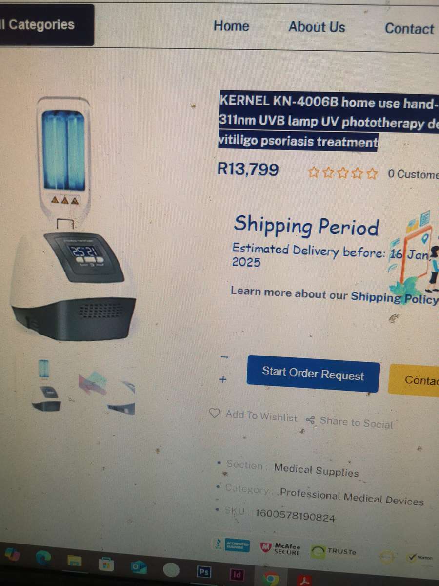 KERNEL KN-4006B hand-held 311nm UVB lamp UV phototherapy device for vitiligo psoriasis treatment