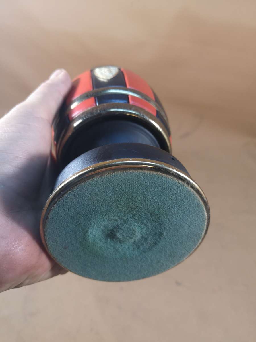 Rare Vintage 1960s Tin Barrel Tabletop Cigarette Holder