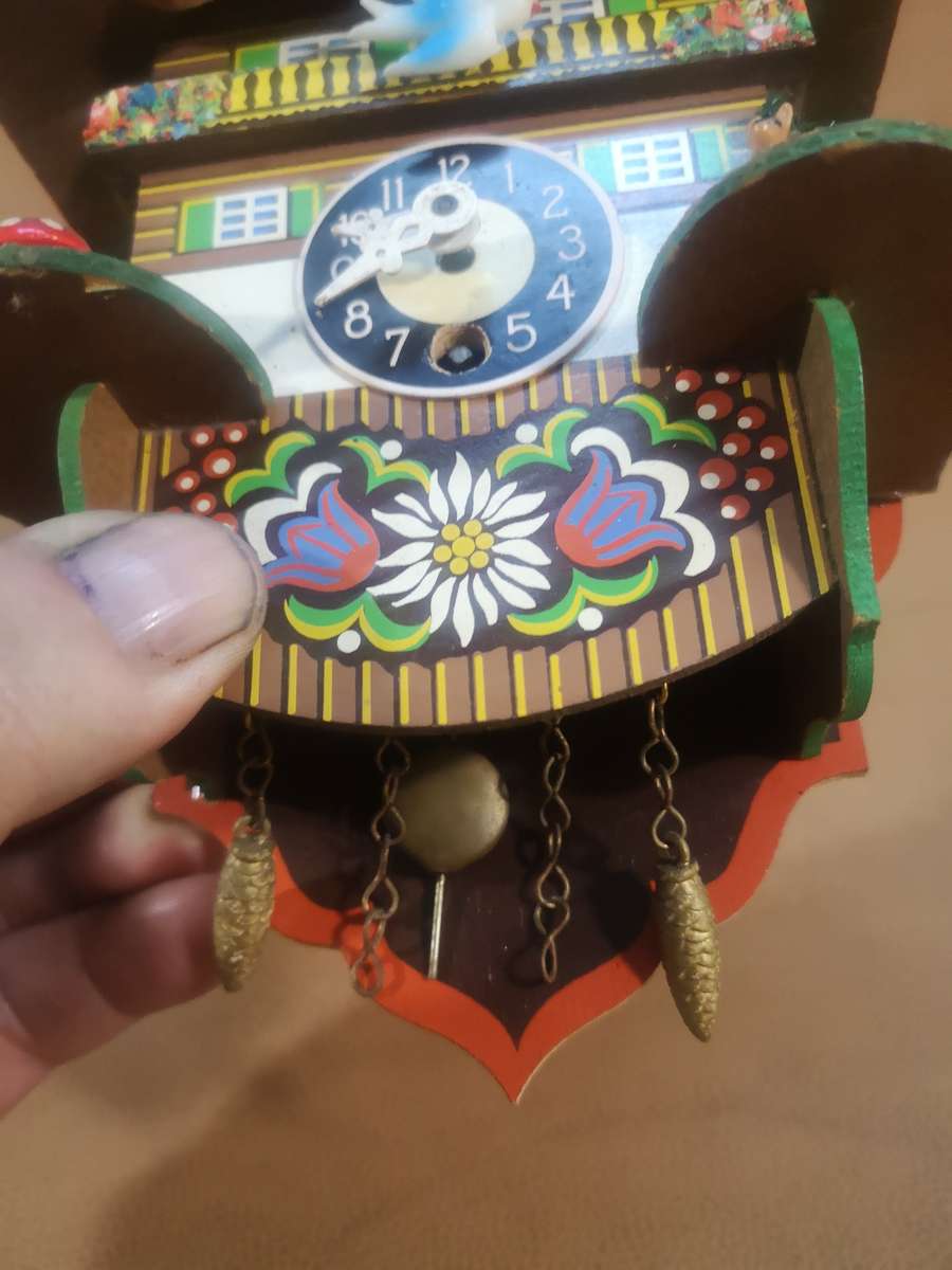 Vintage Handmade Albert Schwab Cuckoo Wind Up Clock Made in Germany