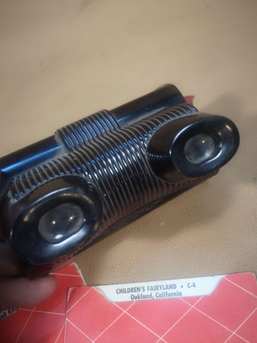 Rare 1950s TRU VUE 3 D STEREOSCOPE VIEWER and 2 CARDS Black Bakelite