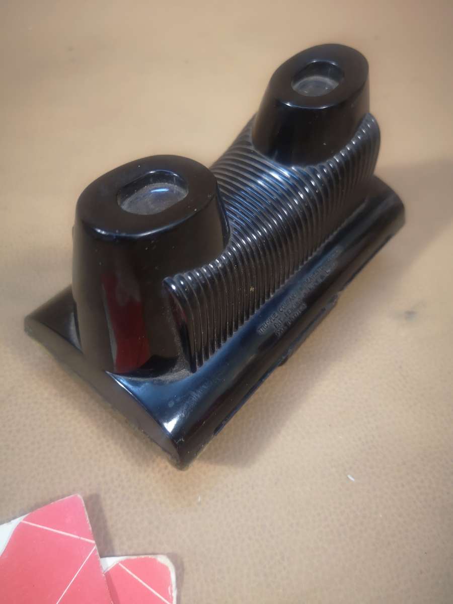 Rare 1950s TRU VUE 3 D STEREOSCOPE VIEWER and 2 CARDS Black Bakelite