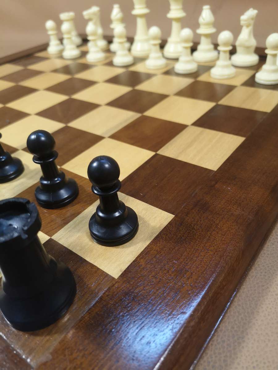 Very Large Beautiful Chess Set with a Handmade Solid Wood Game Board - 470mm