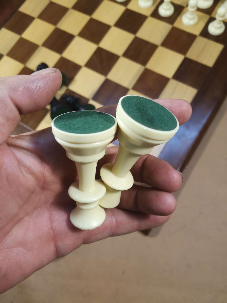 Very Large Beautiful Chess Set with a Handmade Solid Wood Game Board - 470mm