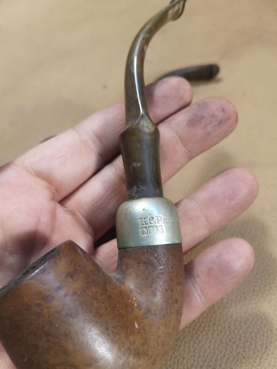 4 Magnificent Vintage Sterling Silver & Briar Wood Peterson Ireland Pipes With Stand and Pouch