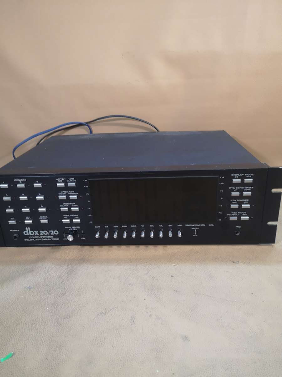 dbx 20/20 Computerized EQUALIZER ANALYZER 117V with Rack Mount Ear From Japan