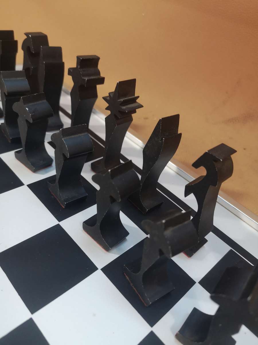 Magnificent Mid-Century Modern Eames Aluminum Chess Set