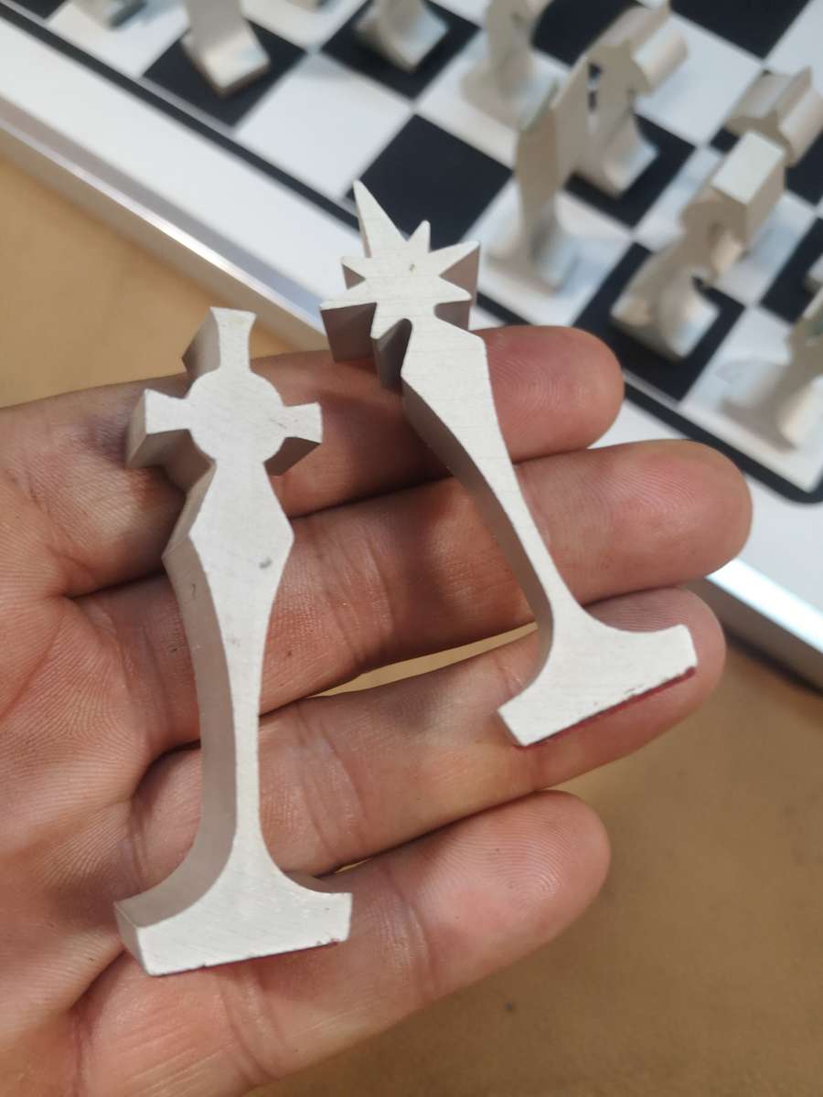 Magnificent Mid-Century Modern Eames Aluminum Chess Set