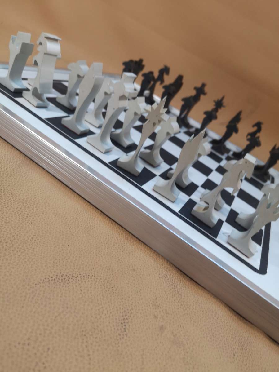 Magnificent Mid-Century Modern Eames Aluminum Chess Set