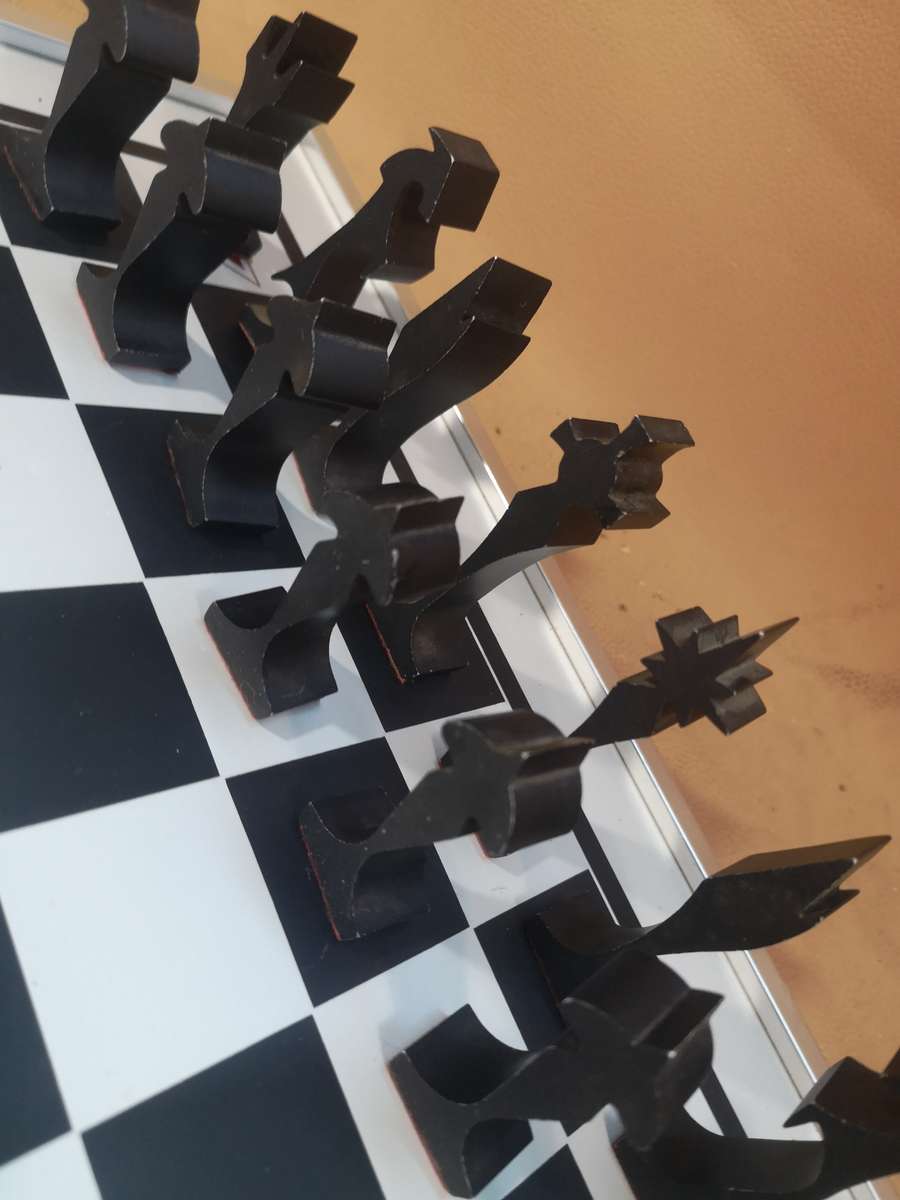 Magnificent Mid-Century Modern Eames Aluminum Chess Set