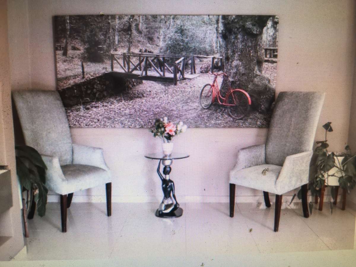 Mid century modern Ndebele woman sculpture glass top table 630mm high x 460mm wide