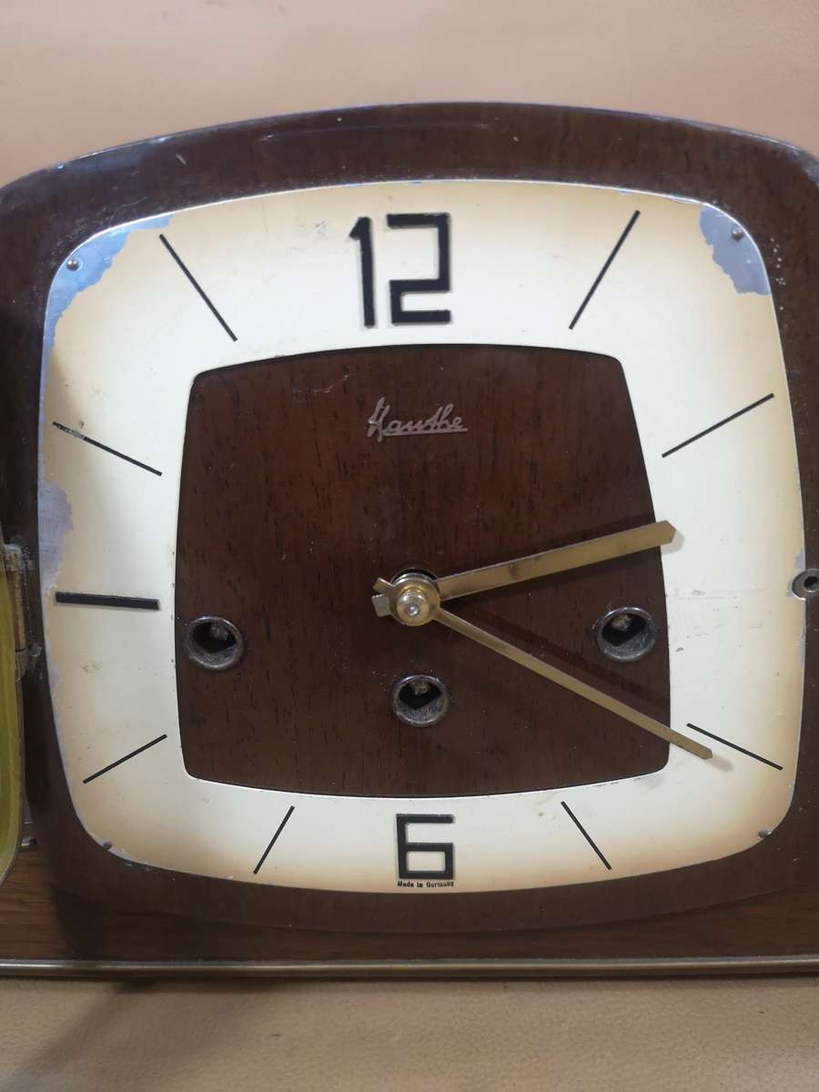 Magnificent Original Vintage Art Deco F Mauthe Mantel Clock With Key - Germany