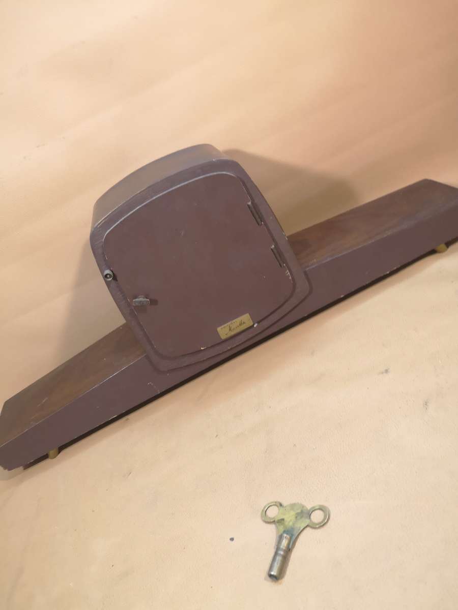 Magnificent Original Vintage Art Deco F Mauthe Mantel Clock With Key - Germany