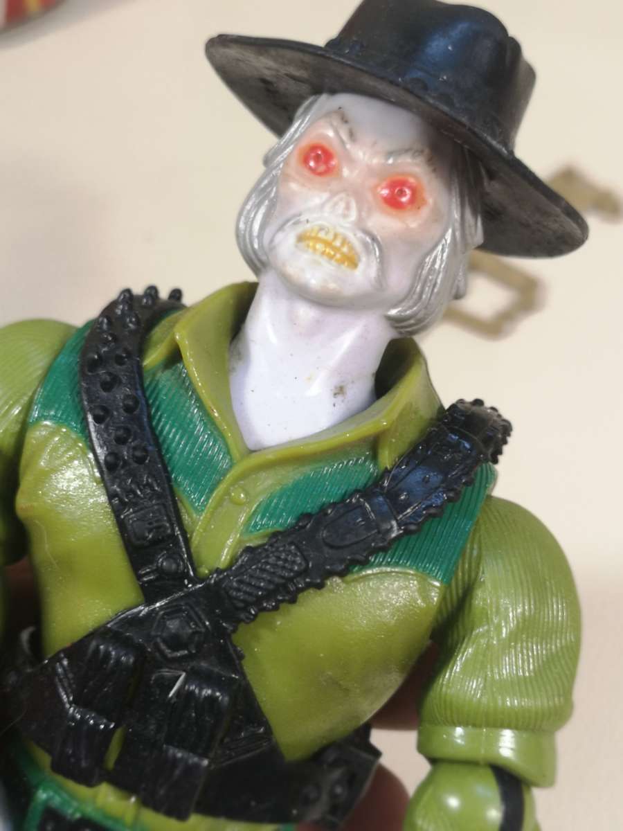Vintage Bravestarr Laser Fire Quickdraw Tex Hex Action Figure Complete - 1986 Mattel